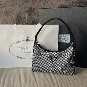 Prada Satin mini-bag with crystals NWT